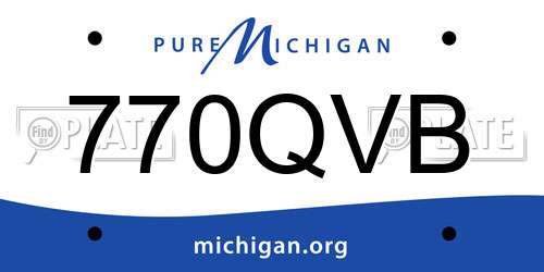 770QVB Michigan License Plate