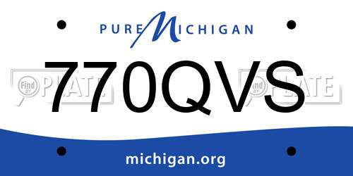 770QVS Michigan License Plate