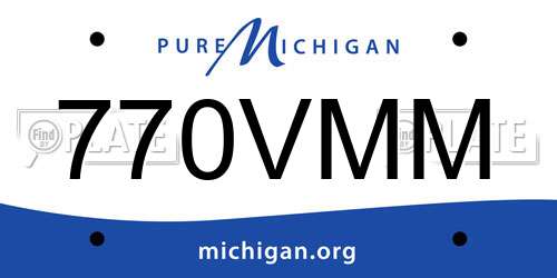 770VMM Michigan License Plate