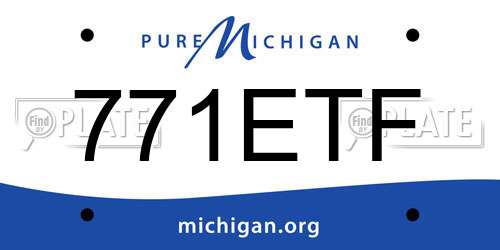 771ETF Michigan License Plate