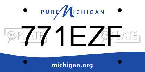771EZF Michigan License Plate