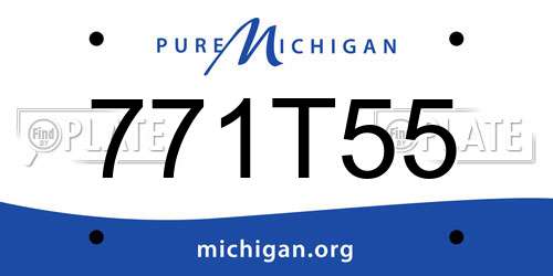 771T55 Michigan License Plate