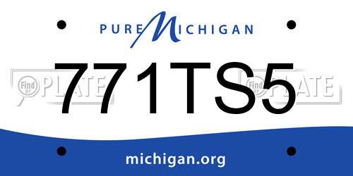 771TS5 Michigan License Plate
