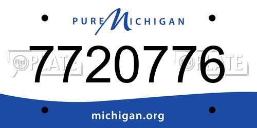 7720776 Michigan License Plate