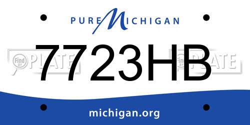 7723HB Michigan License Plate