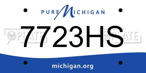 7723HS Michigan License Plate