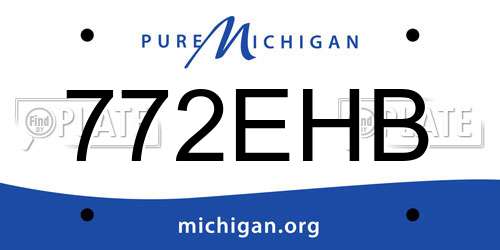 772EHB Michigan License Plate