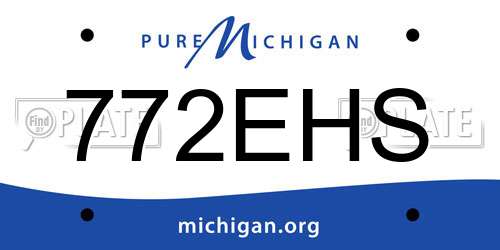 772EHS Michigan License Plate