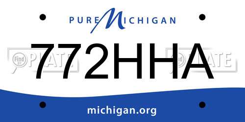 772HHA Michigan License Plate