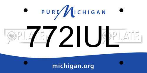 772IUL Michigan License Plate