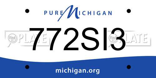 772SI3 Michigan License Plate