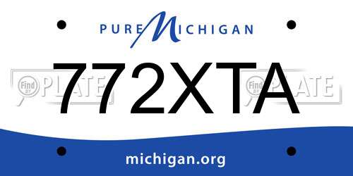 772XTA Michigan License Plate