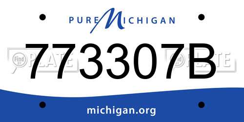 773307B Michigan License Plate