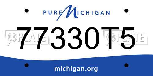 77330T5 Michigan License Plate