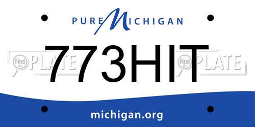 773HIT Michigan License Plate
