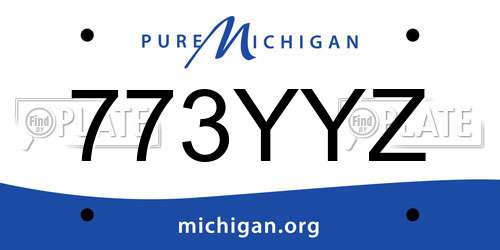 773YYZ Michigan License Plate
