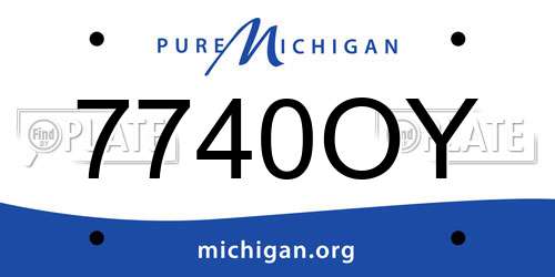 7740OY Michigan License Plate