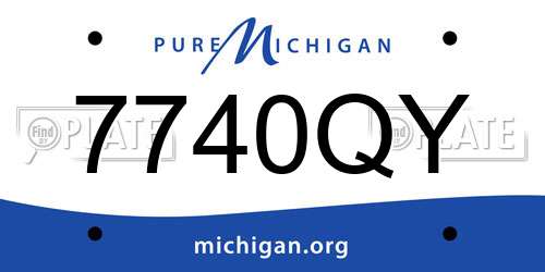 7740QY Michigan License Plate