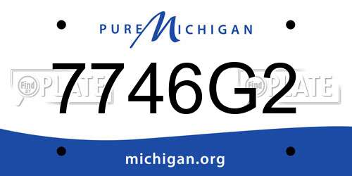 7746G2 Michigan License Plate
