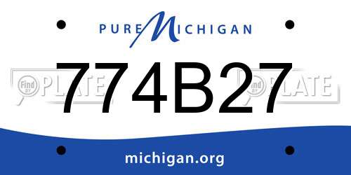 774B27 Michigan License Plate