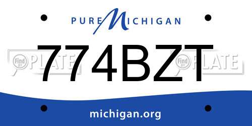 774BZT Michigan License Plate