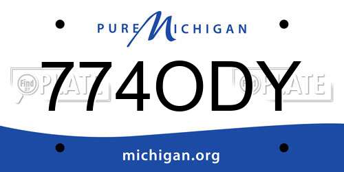 774ODY Michigan License Plate