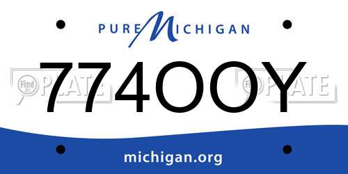 774OOY Michigan License Plate