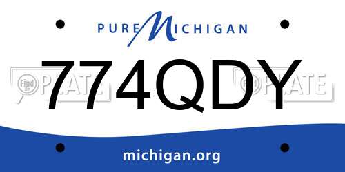 774QDY Michigan License Plate