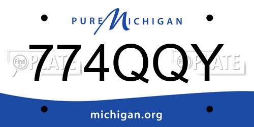 774QQY Michigan License Plate