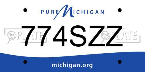 774SZZ Michigan License Plate
