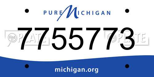 7755773 Michigan License Plate