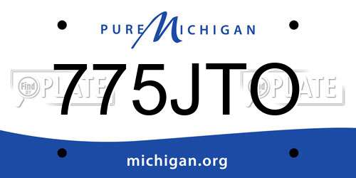 775JTO Michigan License Plate