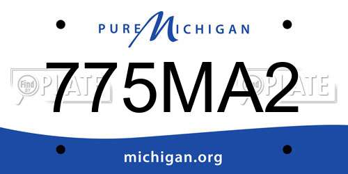 775MA2 Michigan License Plate