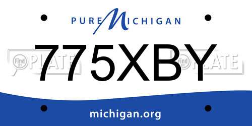 775XBY Michigan License Plate