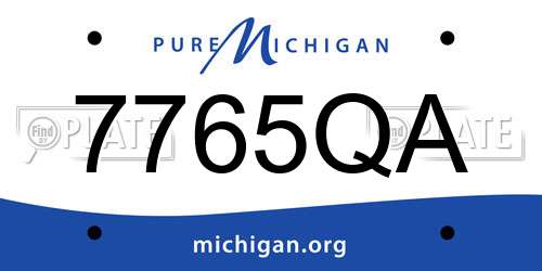 7765QA Michigan License Plate