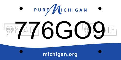 776GO9 Michigan License Plate