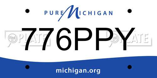 776PPY Michigan License Plate