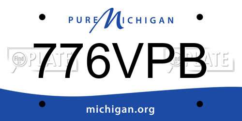 776VPB Michigan License Plate