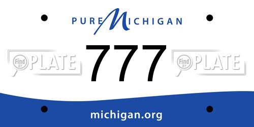 777 Michigan License Plate