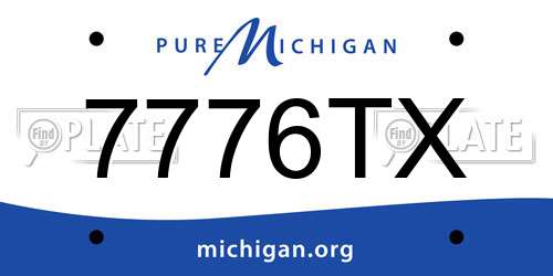 7776TX Michigan License Plate