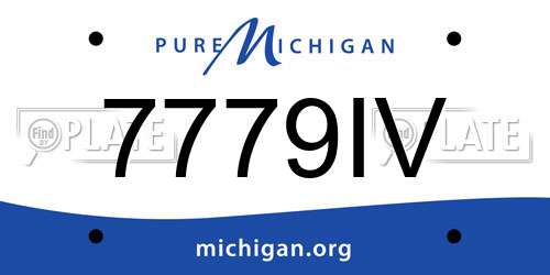 7779IV Michigan License Plate