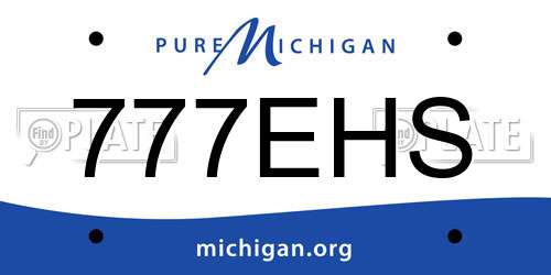 777EHS Michigan License Plate