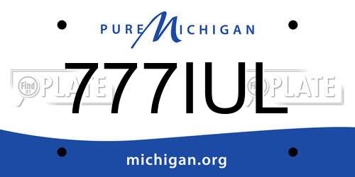 777IUL Michigan License Plate