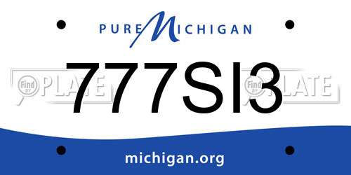 777SI3 Michigan License Plate