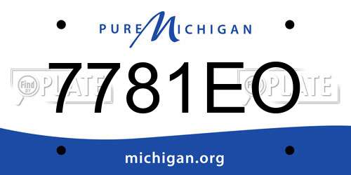 7781EO Michigan License Plate