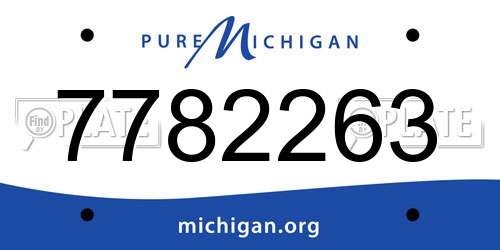 7782263 Michigan License Plate