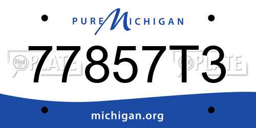 77857T3 Michigan License Plate