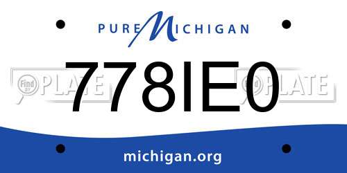 778IE0 Michigan License Plate
