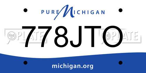778JTO Michigan License Plate