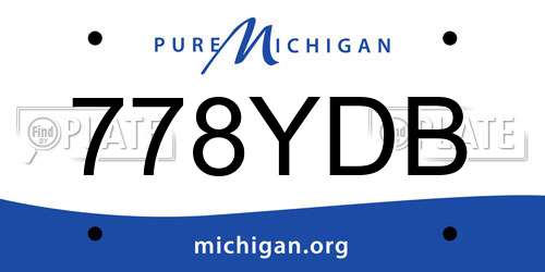 778YDB Michigan License Plate